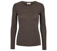Jalfe Longsleeve Wolle plain melange mokka (braun) XL