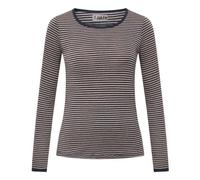 Jalfe Longsleeve Wolle schmal geringelt melange rose L