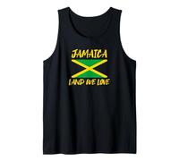 Jamaica Land We Love Jamaican Flag Caribbean Carnival Tank Top