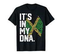 Jamaica Roots Flagge Fingerabdruck Grafik Patriotisch T-Shirt