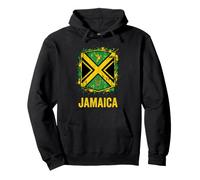 Jamaica Shield Kolibri und Trommel im Used-Look Pullover Hoodie