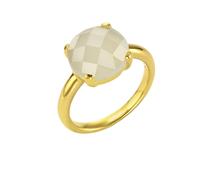 Jamelli Ring 925/- Sterling Silber gelb 054 (17,2) Mondstein weiß 273271069J