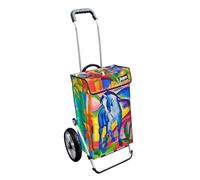 James® Einkaufstrolley „Blue-Spirit“, 100 Designs, 6 Fahrgestell-Varianten, Gewebeplane, moderner Shopping Lifestyle, bunter Einkaufswagen, Cooler Hackenporsche, original Made in Vienna