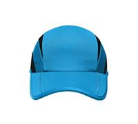 James & Nicholson 3 Panel Sports Cap MB6580, atlantic-blau/schwarz, Einheitsgröße (Anstoßkappe & Schutzmütze)