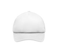 Kinder 5 Panel Polyester Mesh Cap "MB071" - myrtle beach White/White