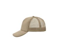 James & Nicholson 5 Panel Mesh Cap MB070, khaki, Einheitsgröße (Anstoßkappe & Schutzmütze)