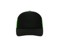 5 Panel Retro Mesh Cap "MB6550" - myrtle beach Black/Neon-Green