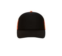 5 Panel Retro Mesh Cap "MB6550" - myrtle beach Black/Neon-Orange