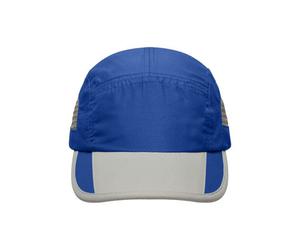 James & Nicholson 5 Panel Sport Cap MB6522, königs-blau heather/hellgrau, Einheitsgröße (Outdoorkleidung & Freizeitkleidung)