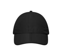 James & Nicholson 6 Panel Falt-Cap MB6155, schwarz, Einheitsgröße (Anstoßkappe & Schutzmütze)