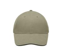 Light Brushed Sandwich Cap "MB6541" - myrtle beach® beige/black Einheitsgröße