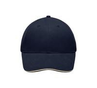 Light Brushed Sandwich Cap "MB6541" - myrtle beach Navy/Beige