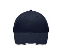 Light Brushed Sandwich Cap "MB6541" - myrtle beach Navy/White