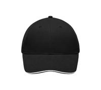 Light Brushed Sandwich Cap "MB6541" - myrtle beach Black/White