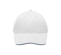 Light Brushed Sandwich Cap "MB6541" - myrtle beach White/Navy