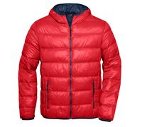 James & Nicholson (Daiber) Leichte Herren Daunenjacke JN1060 - Rot / dunkelblau | 3XL
