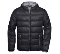 James & Nicholson (Daiber) Leichte Herren Daunenjacke JN1060 - Schwarz / grau | 3XL