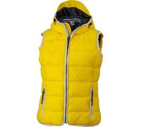 James & Nicholson Damen Bodywarmer 'Maritim' JN1075 sun yellow/white S