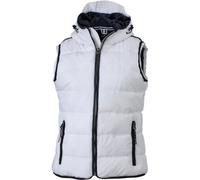 James & Nicholson Damen Bodywarmer 'Maritim' JN1075 white/navy XL