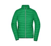 James & Nicholson - Damen Daunenjacke JN1139, farn-grün/silber, Größe M