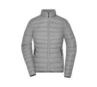 James & Nicholson - Damen Daunenjacke JN1139, silber-melange/graphit, Größe M