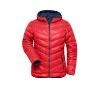 Ladies' Down Jacket Ultraleichte Daunenjacke mit Kapuze in sportlichem Style rot/blau, Gr. S