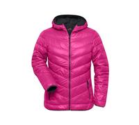 James & Nicholson Damen Daunenjacke ultraleicht - Taillierte, sehr leichte Daunenjacke in trendiger Optik | Farbe: magenta/graphite | Grösse: L