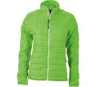 James & Nicholson Damen Hybrid Jacke Stepp-Jacke JN1115 spring green/silver L