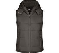 James & Nicholson Damen Kapuzen Steppweste Bodywarmer JN1005 mud XL