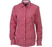 James & Nicholson Damen Ladies' Checked Blouse Bluse, Rot (Red/White), 40 (Herstellergröße: XL)