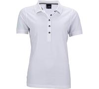 James & Nicholson Damen Ladies' Pima Polo Poloshirt, Weiß (White), 36 (Herstellergröße: M)