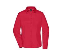 James & Nicholson Damen Popeline Business Bluse langarm JN641 red XL