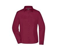 James & Nicholson Damen Langarm Business Bluse JN641, wein-rot, Größe XS (Arbeitshemd & Arbeitsshirt)