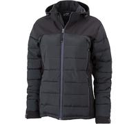 James & Nicholson Damen Outdoor Hybrid Jacke Stepp-Jacke JN1049 black XL