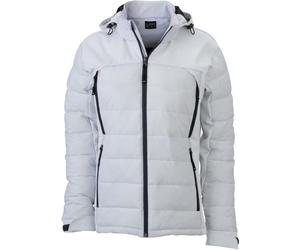 James & Nicholson Damen Outdoor Hybrid Jacke Stepp-Jacke JN1049 white L