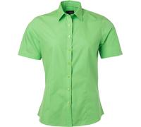 James & Nicholson Damen Popeline Bluse kurzarm JN679 lime green XL
