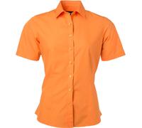 James & Nicholson Damen Popeline Bluse kurzarm JN679 orange 3XL