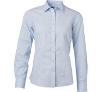James & Nicholson Damen Popeline Bluse langarm JN677 light blue 3XL