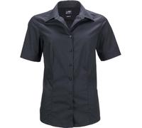 James & Nicholson Damen Popeline Business Bluse kurzarm JN643 black 3XL