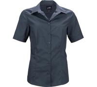 Ladies' Business Shirt Short-Sleeved Klassisches Shirt aus strapazierfähigem Mischgewebe grau, Gr. XS