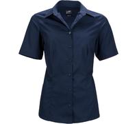 James & Nicholson Damen Popeline Business Bluse kurzarm JN643 navy XS