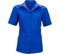 James & Nicholson Damen Popeline Business Bluse kurzarm JN643 royal L