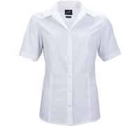James & Nicholson Damen Popeline Business Bluse kurzarm JN643 white XS
