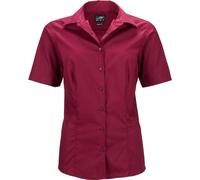 James & Nicholson Damen Popeline Business Bluse kurzarm JN643 wine S