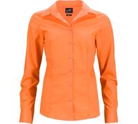 James & Nicholson Damen Popeline Business Bluse langarm JN641 orange S