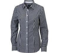 James & Nicholson Damen Regular Fit Bluse Ladies' Checked Blouse JN616 blwh, Gr. 40 (Herstellergröße: XL), Schwarz (Black/White)
