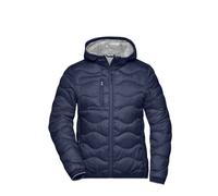 Ladies' Padded Jacket Gesteppte Jacke mit DuPont™ Sorona® Wattierung (nachwachsender, pflanzlicher Rohstoff) blau/grau,