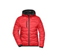 Ladies' Padded Jacket Gesteppte Jacke mit DuPont™ Sorona® Wattierung (nachwachsender, pflanzlicher Rohstoff) schwarz/rot