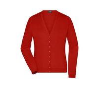 Damen V-Neck Cardigan "JN660" - James & Nicholson Bordeaux XS