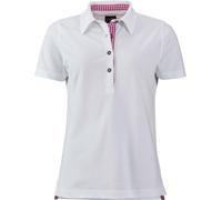 James & Nicholson Damen Trachten Piqué Polo JN715 white/purple/white XL